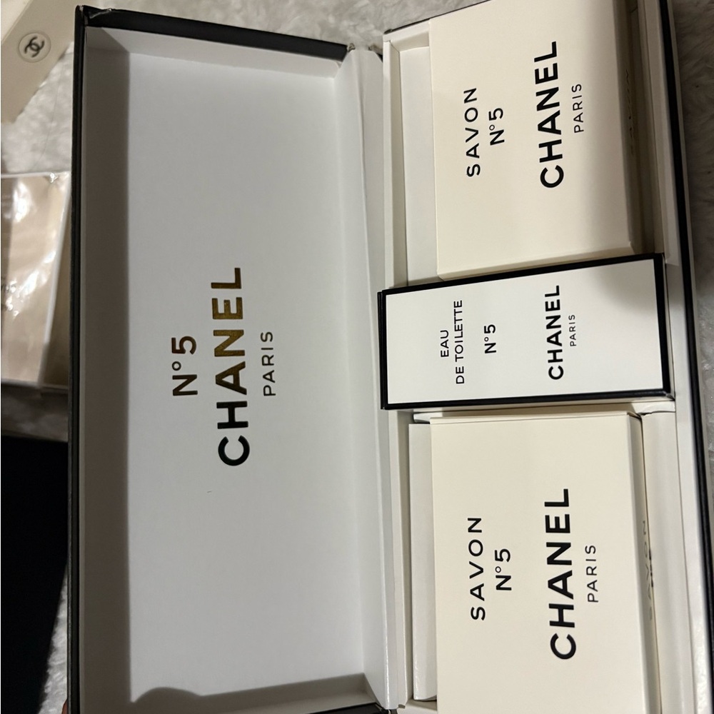CHANEL Elegant White Box with Black Text
